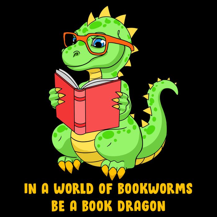 In A World Of Bookworms Be A Book Dragon Drawstring Bag