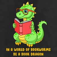 In A World Of Bookworms Be A Book Dragon 25L Jumbo Tote