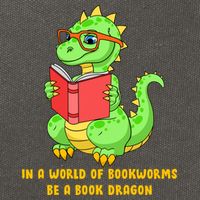 In A World Of Bookworms Be A Book Dragon Cotton Canvas Backpack