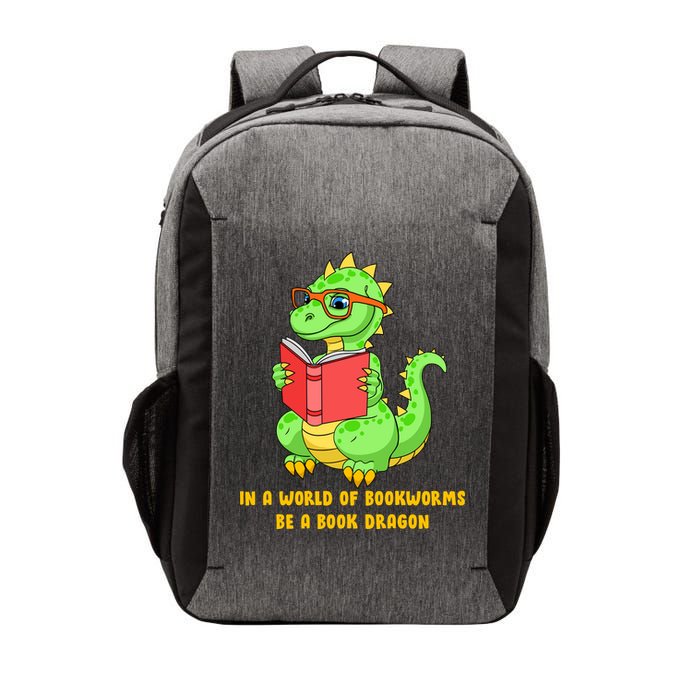 In A World Of Bookworms Be A Book Dragon Vector Backpack