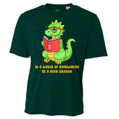 In A World Of Bookworms Be A Book Dragon Cooling Performance Crew T-Shirt