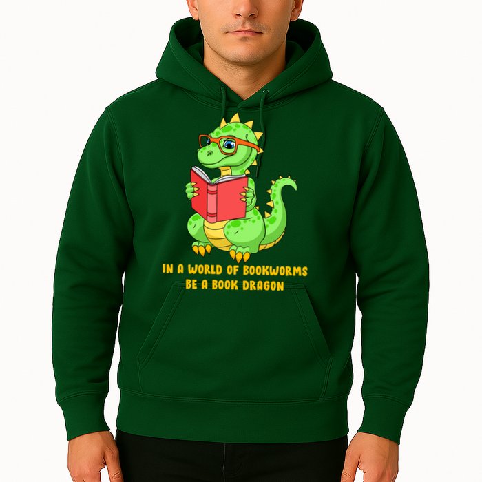 In A World Of Bookworms Be A Book Dragon Hoodie