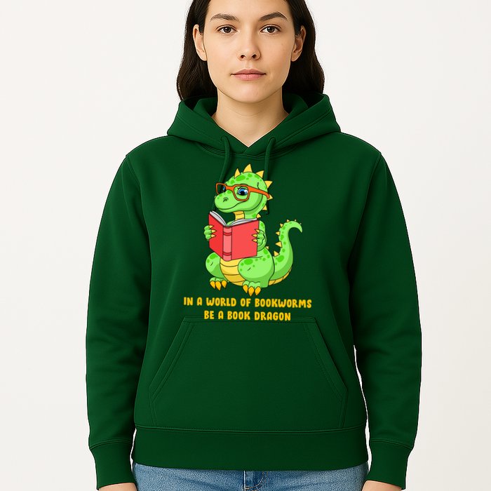 In A World Of Bookworms Be A Book Dragon Hoodie