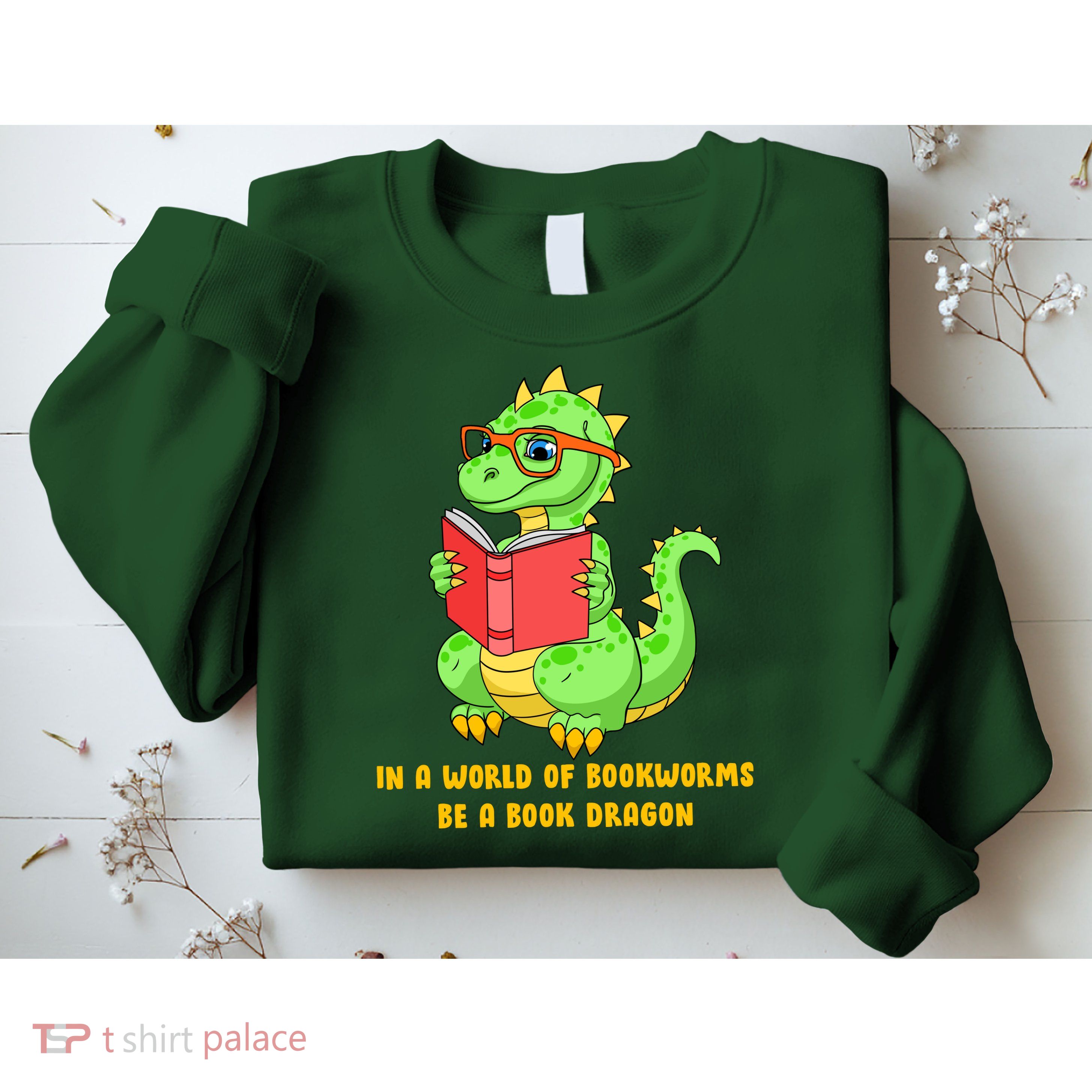 In A World Of Bookworms Be A Book Dragon Sweatshirt