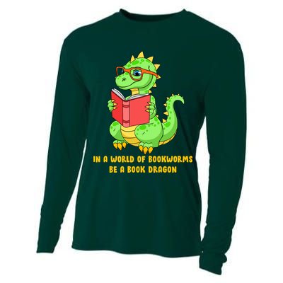 In A World Of Bookworms Be A Book Dragon Cooling Performance Long Sleeve Crew