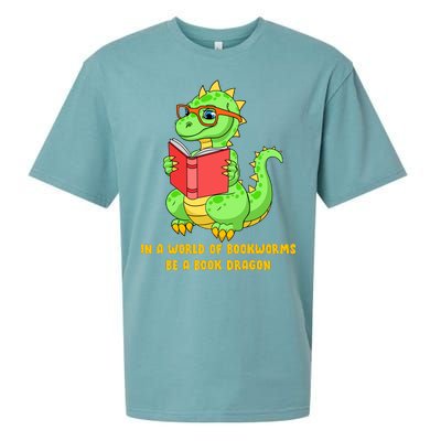 In A World Of Bookworms Be A Book Dragon Sueded Cloud Jersey T-Shirt