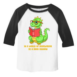 In A World Of Bookworms Be A Book Dragon Toddler Fine Jersey T-Shirt