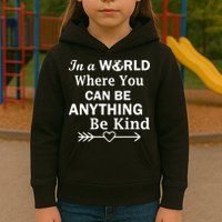 In A World Where You Can Be Anything Be Kind Kids Hoodie