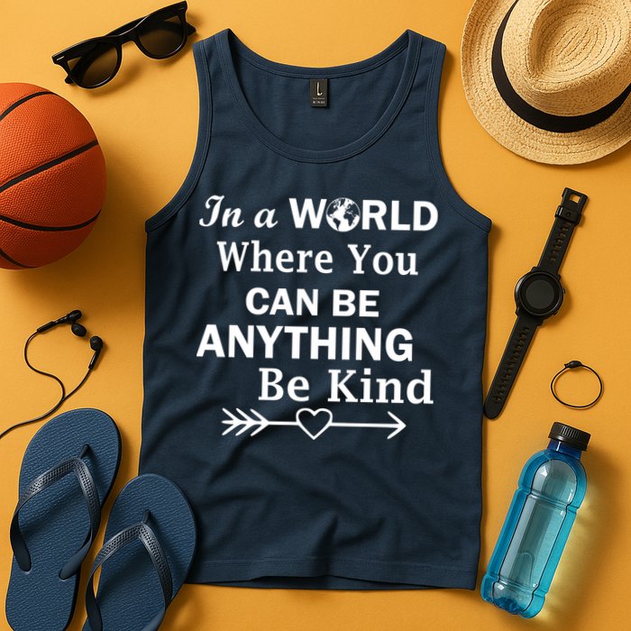 In A World Where You Can Be Anything BE KIND Tank Top