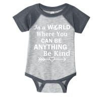 In A World Where You Can Be Anything BE KIND Infant Baby Jersey Bodysuit
