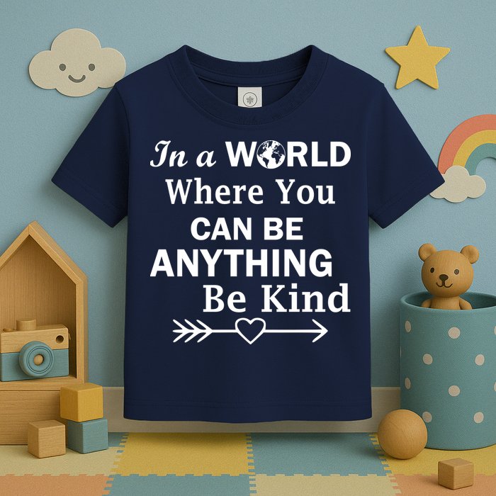 In A World Where You Can Be Anything BE KIND Toddler T-Shirt