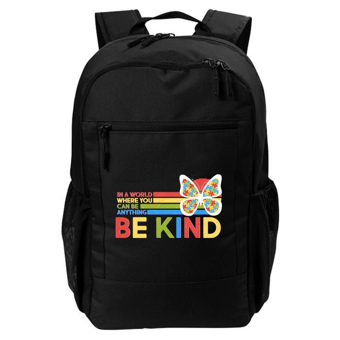 In A World Where You Can Be Anything Be Kind Autism Awareness Backpack