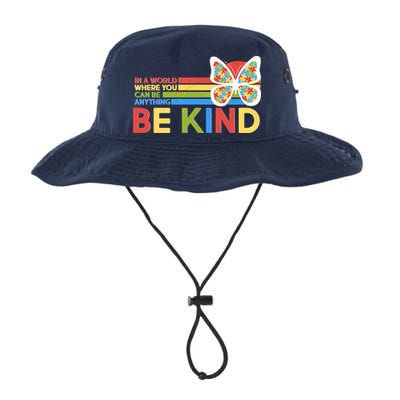 In A World Where You Can Be Anything Be Kind Autism Awareness Bucket Hat
