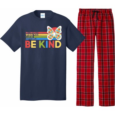 In A World Where You Can Be Anything Be Kind Autism Awareness Pajama Set