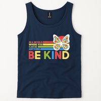 In A World Where You Can Be Anything Be Kind Autism Awareness Tank Top