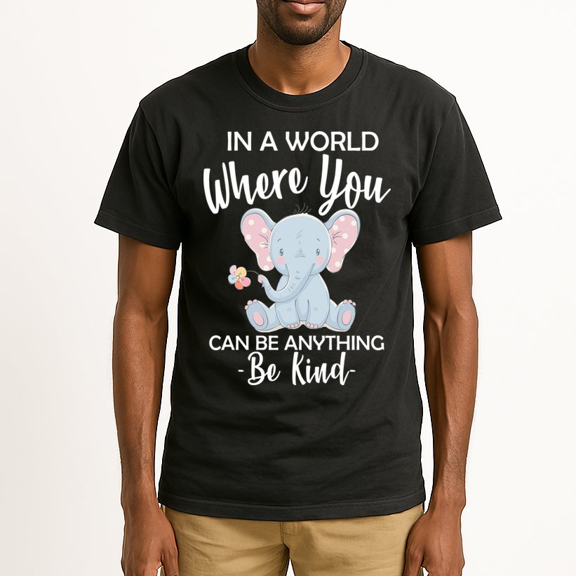 In a World Where You Can Be Anything Be Kind Elephant Tall T-Shirt
