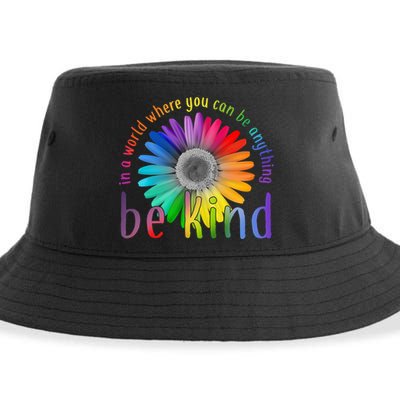 In a world where you can be anything be kind flower Sustainable Bucket Hat