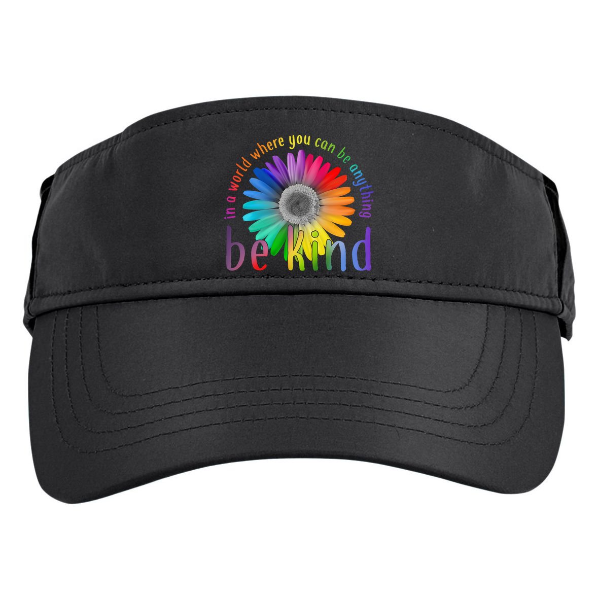 In a world where you can be anything be kind flower Adult Drive Performance Visor