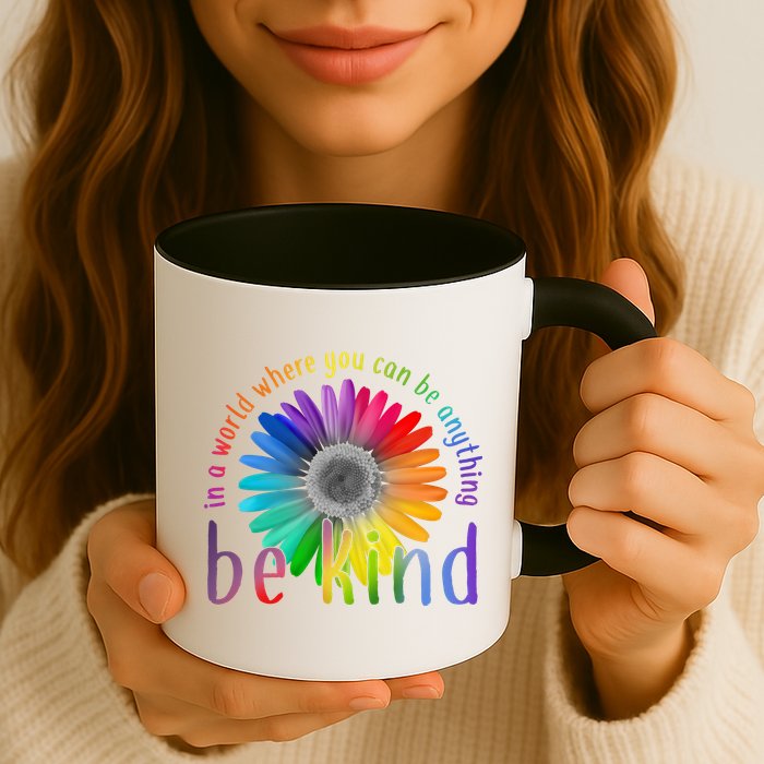 In a world where you can be anything be kind flower Mug