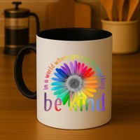 In a world where you can be anything be kind flower Mug