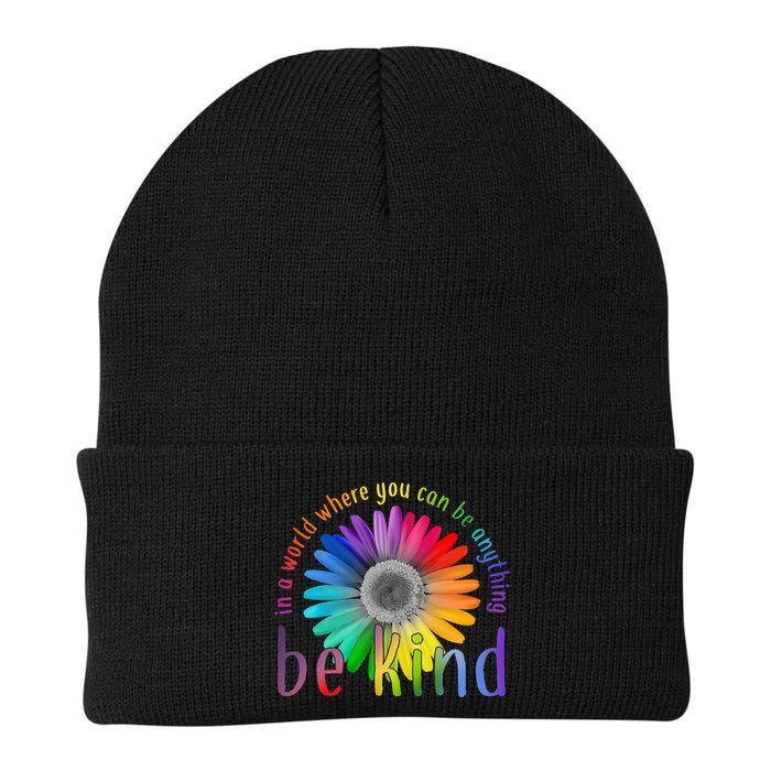 In a world where you can be anything be kind flower Beanie