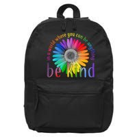 In a world where you can be anything be kind flower 16 in Basic Backpack