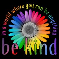 In a world where you can be anything be kind flower 16 in Basic Backpack