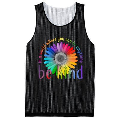 In a world where you can be anything be kind flower Mesh Reversible Basketball Jersey Tank