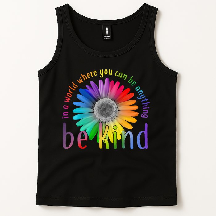In a world where you can be anything be kind flower Tank Top