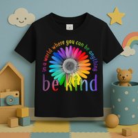 In a world where you can be anything be kind flower Toddler T-Shirt