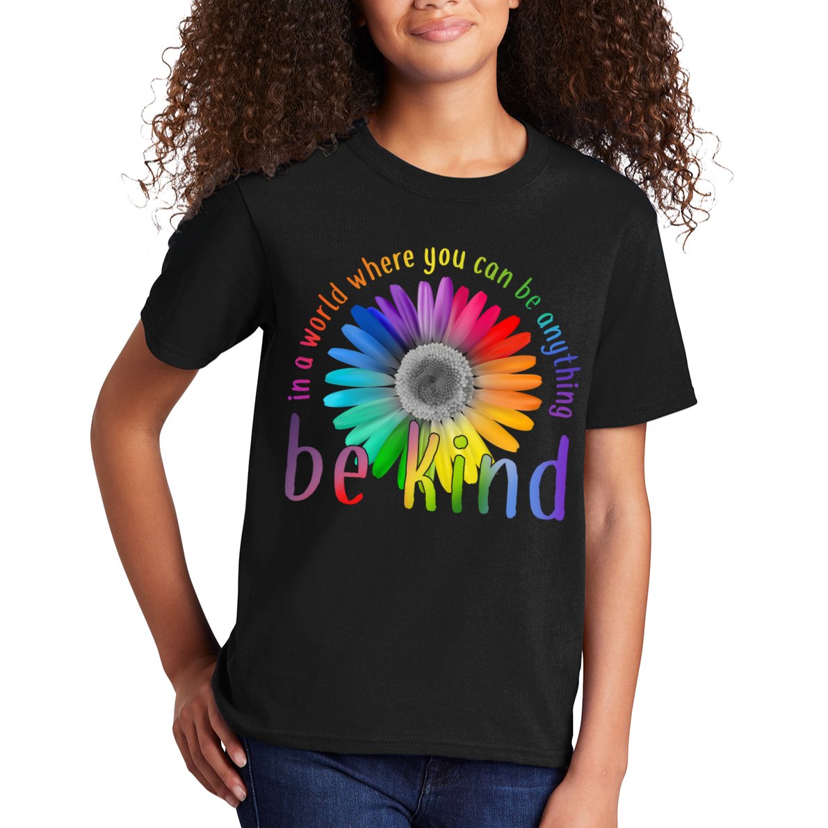 In a world where you can be anything be kind flower Kids T-Shirt