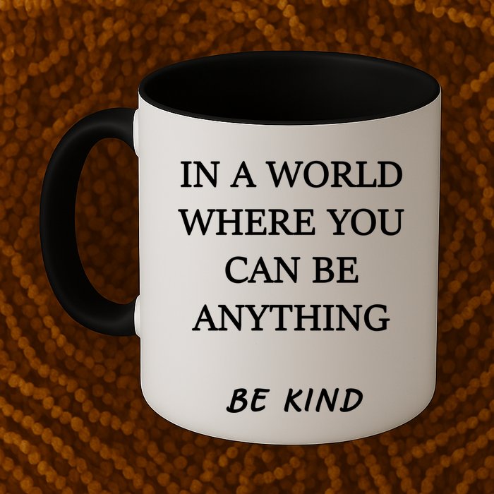 In A World Where You Can Be Anything Be Kind Quote Mug