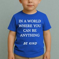 In A World Where You Can Be Anything Be Kind Quote Toddler T-Shirt