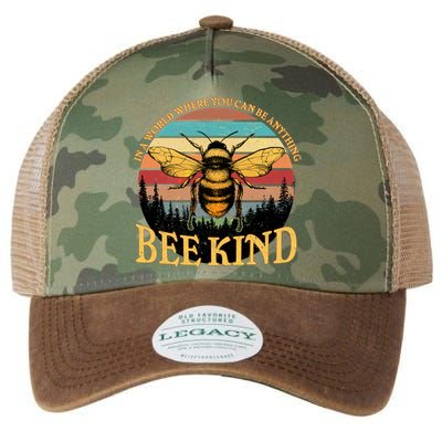 In A World Where You Can Be Anything Bee Kind Legacy Tie Dye Trucker Hat