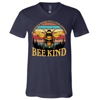 In A World Where You Can Be Anything Bee Kind V-Neck T-Shirt