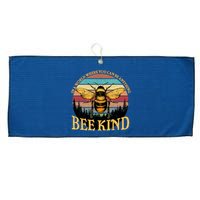 In A World Where You Can Be Anything Bee Kind Large Microfiber Waffle Golf Towel