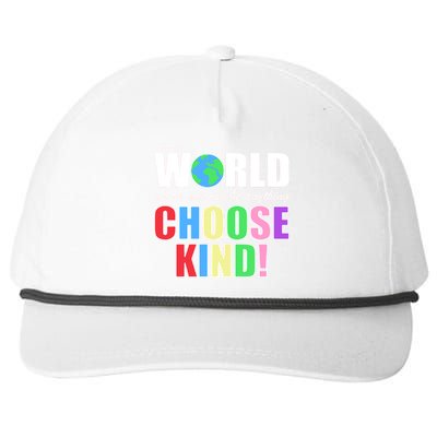 In a World Where You Can Be Anything Choose Kind Snapback Five-Panel Rope Hat