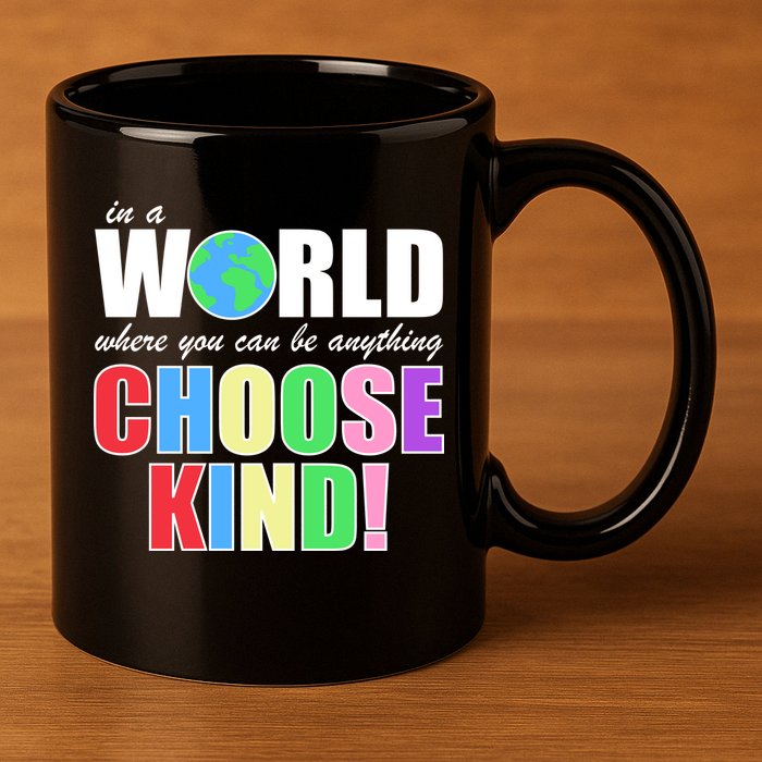 In a World Where You Can Be Anything Choose Kind 11oz C Handle Ceramic Mug