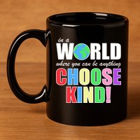 In a World Where You Can Be Anything Choose Kind 11oz C Handle Ceramic Mug