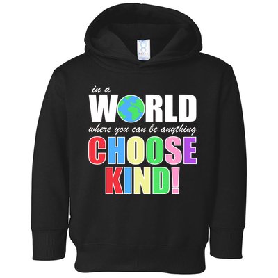 In a World Where You Can Be Anything Choose Kind Toddler Hoodie