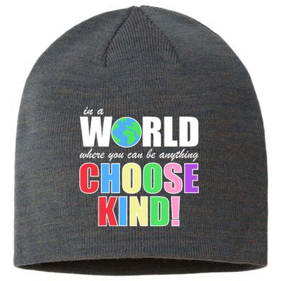 In a World Where You Can Be Anything Choose Kind Sustainable Beanie