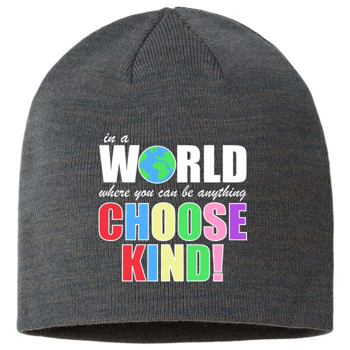 In a World Where You Can Be Anything Choose Kind Sustainable Beanie