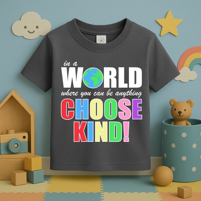 In a World Where You Can Be Anything Choose Kind Toddler T-Shirt