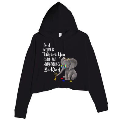 In A World Where You Can Be Kind Crop Fleece Hoodie