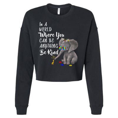 In A World Where You Can Be Kind Cropped Pullover Crew