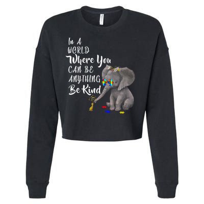 In A World Where You Can Be Kind Cropped Pullover Crew