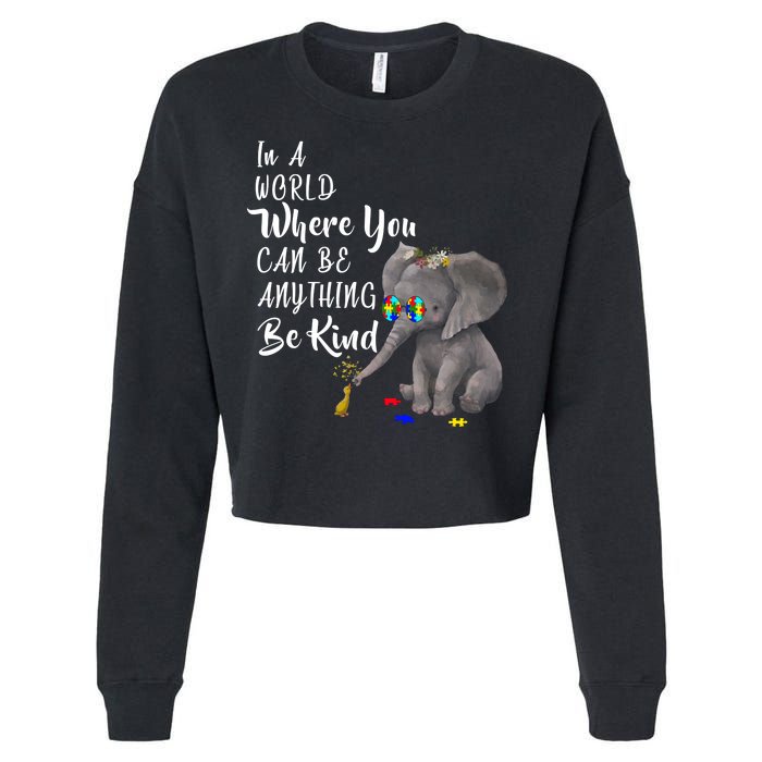 In A World Where You Can Be Kind Cropped Pullover Crew