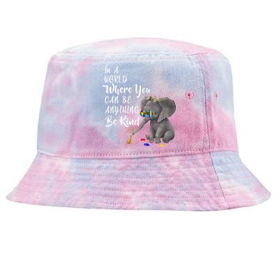 In A World Where You Can Be Kind Tie-Dyed Bucket Hat