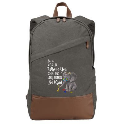 In A World Where You Can Be Kind Cotton Canvas Backpack