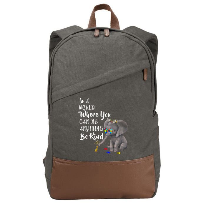 In A World Where You Can Be Kind Cotton Canvas Backpack